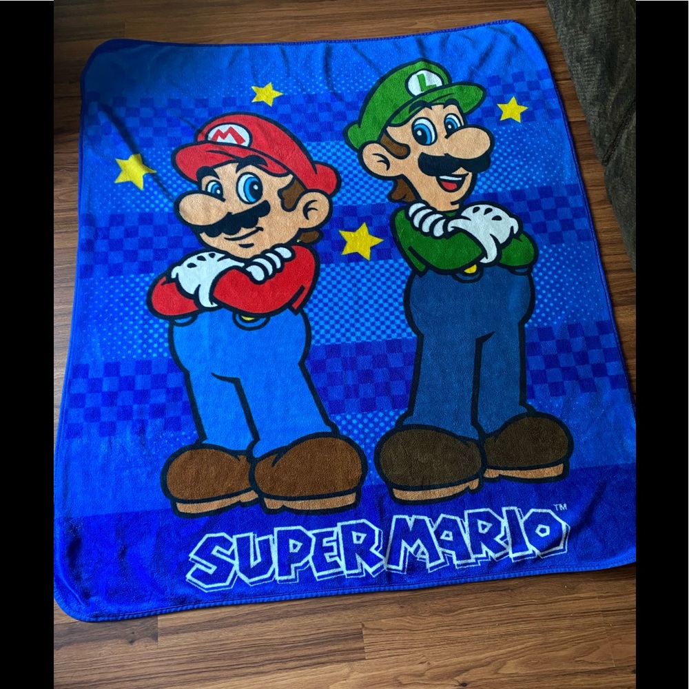 Super Mario blanket Mario & Luigi 48x53